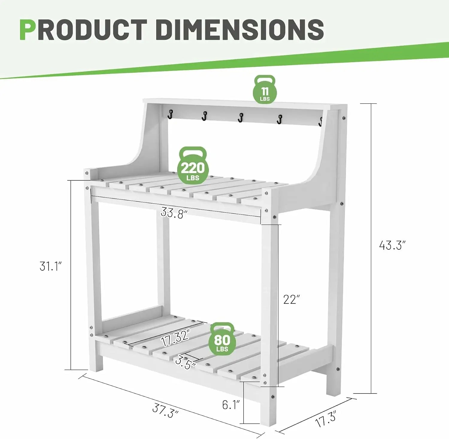 HDPE Outdoor Potting Bench Table