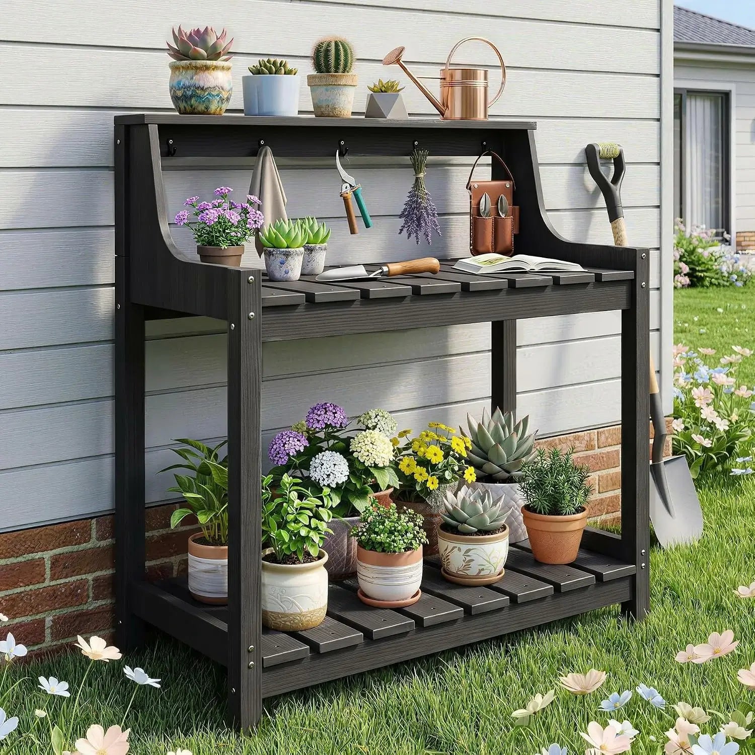HDPE Outdoor Potting Bench Table