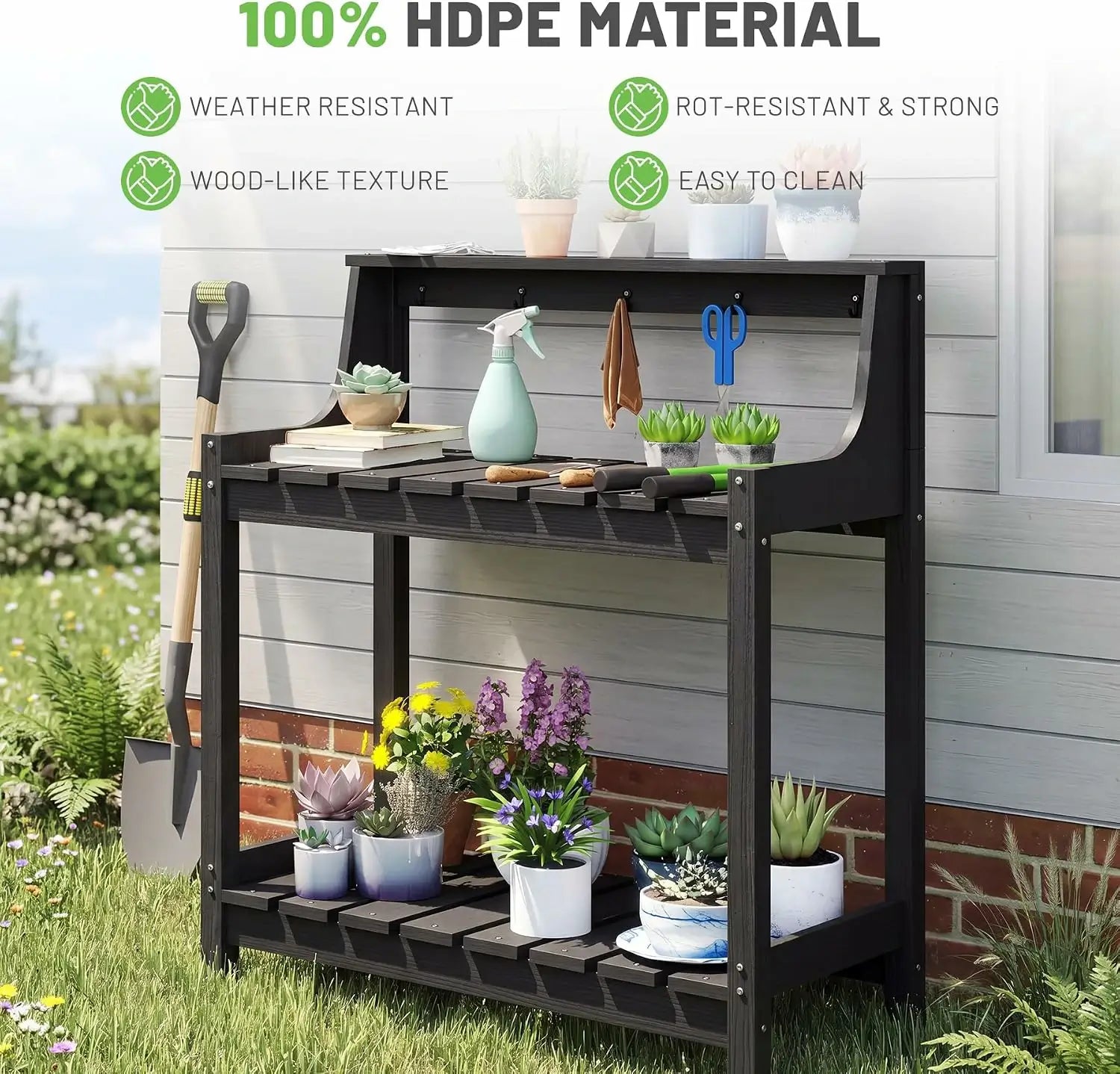 HDPE Outdoor Potting Bench Table