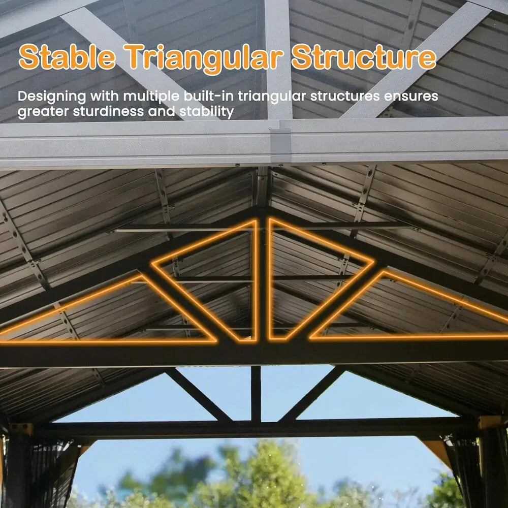 Domi Outdoor Living wood gazebo#size_12'x20' Gable Roof