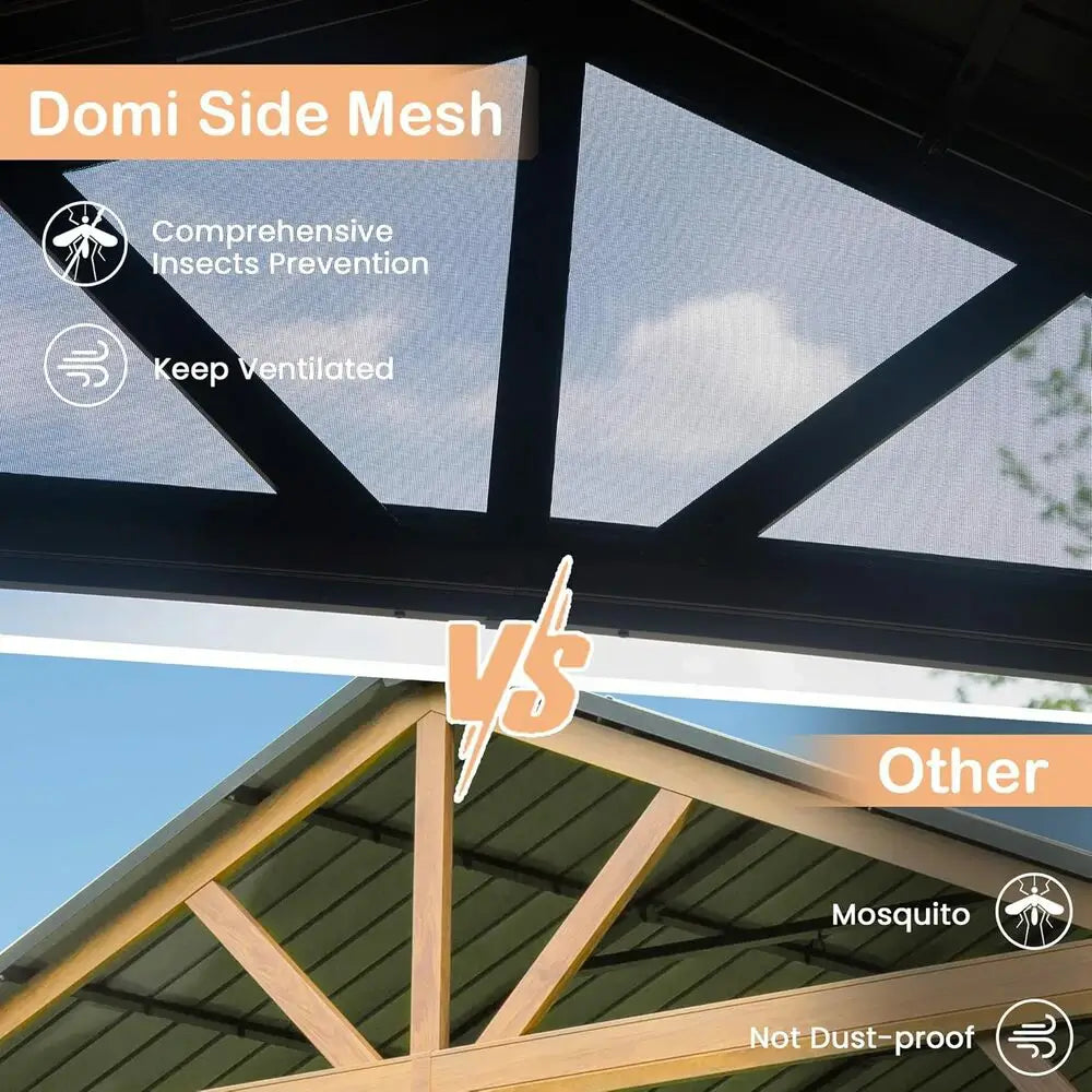 Domi Outdoor Living wood gazebo#size_12'x20' Gable Roof