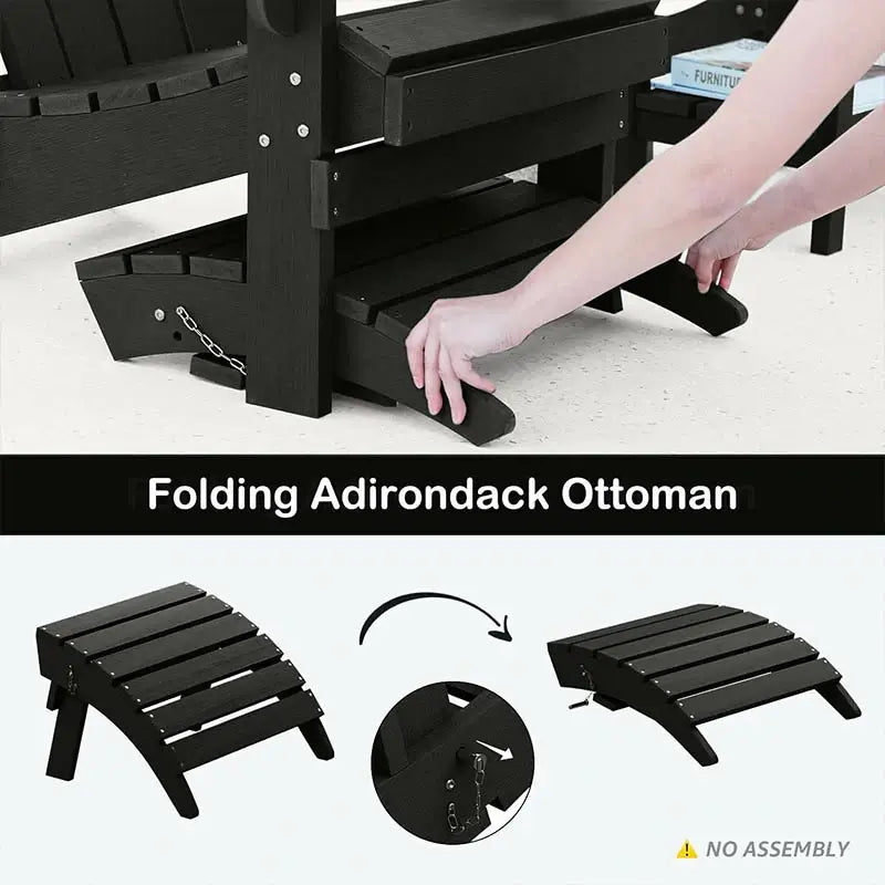 HDPE Folding Adirondack Ottoman