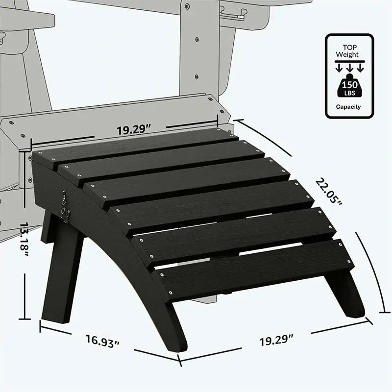 HDPE Folding Adirondack Ottoman