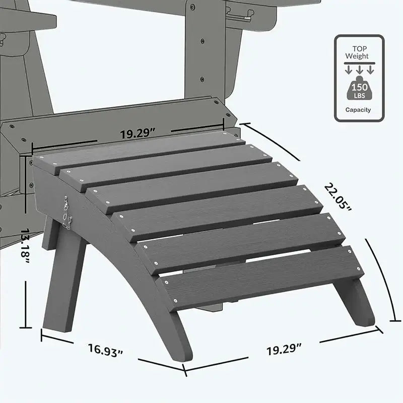 HDPE Folding Adirondack Ottoman