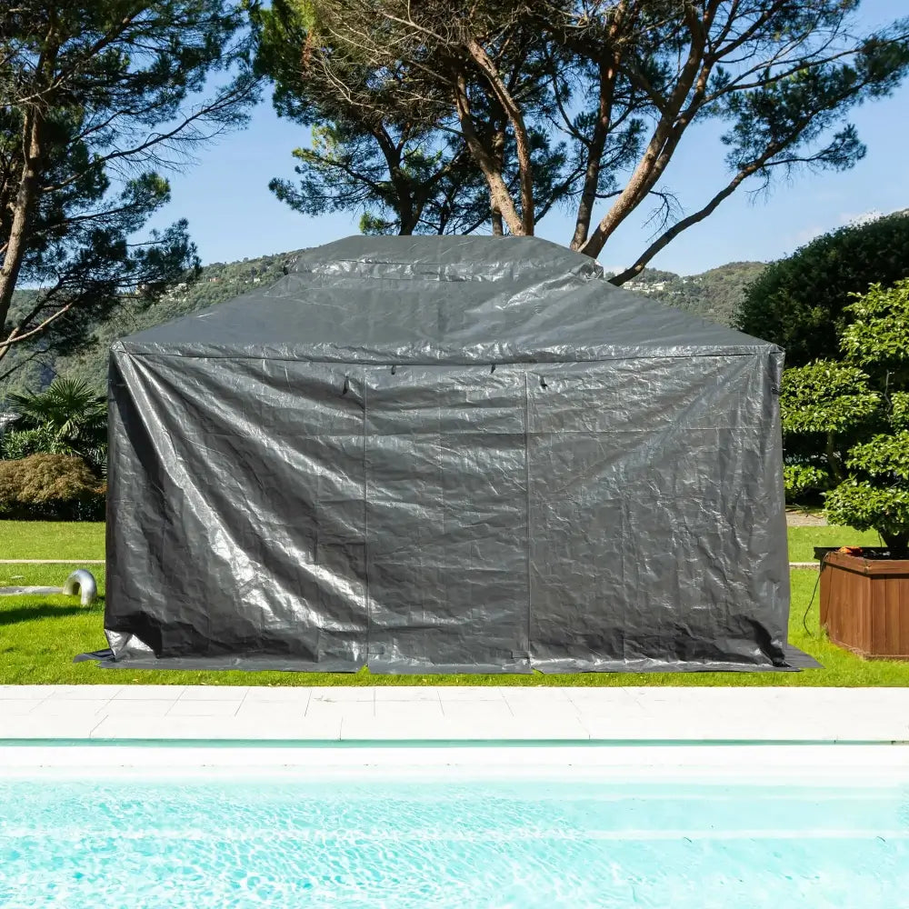 Gray Gazebo Cover#size_10' x 14'