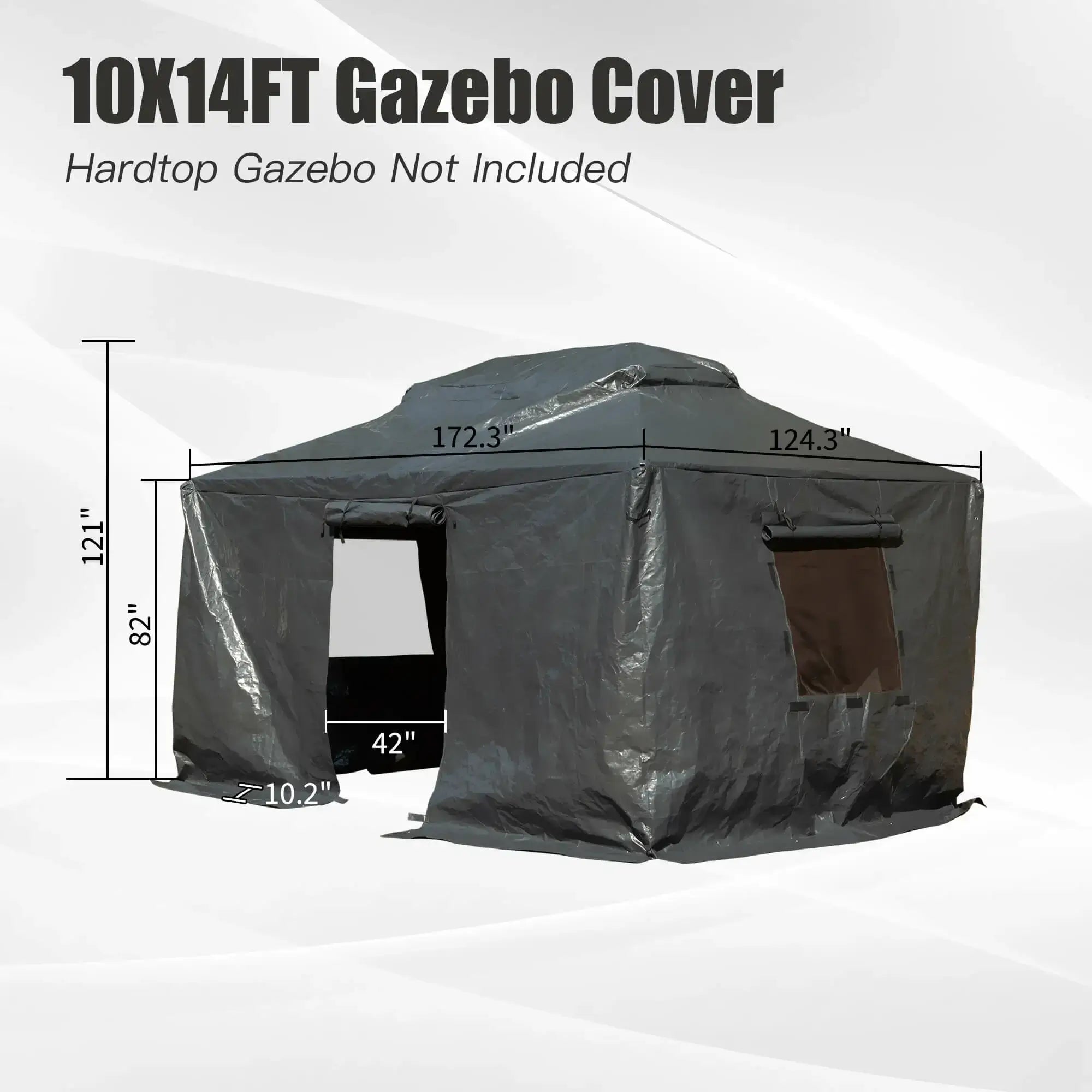 Gray Gazebo Cover#size_10' x 14'