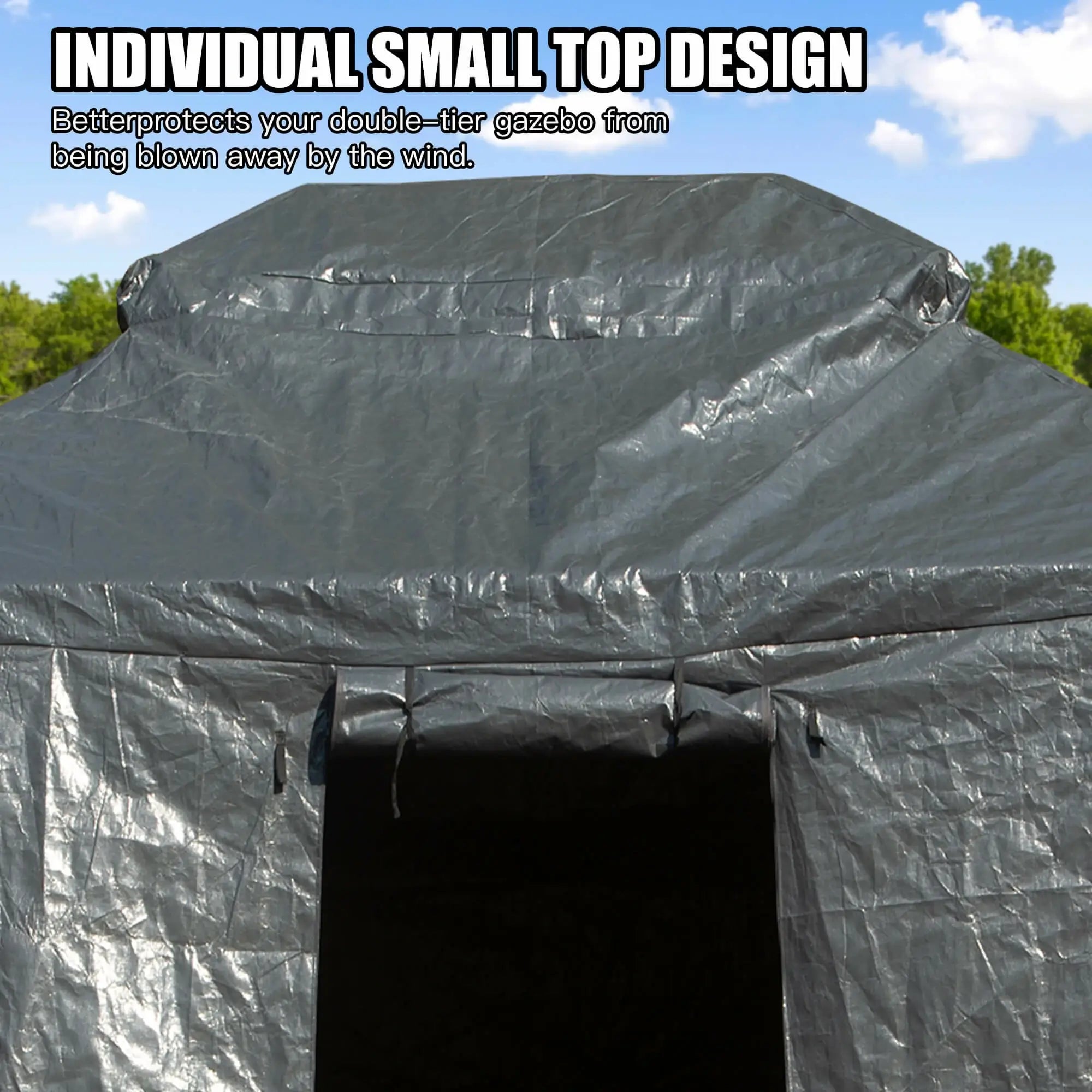 Universal Winter Gazebo Cover Gray
