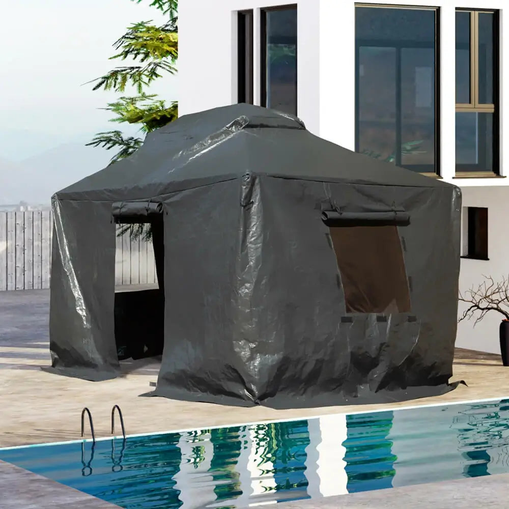 Gray Gazebo Cover#size_12' x 16'