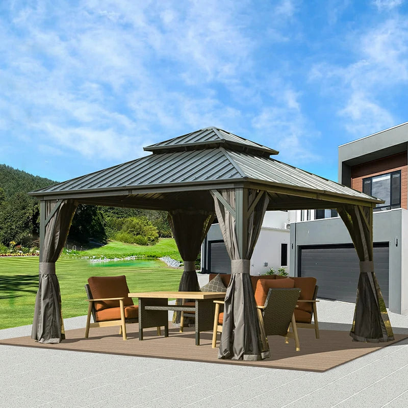 Domi Outdoor Living Hardtop Gazebo#size_12'x12'