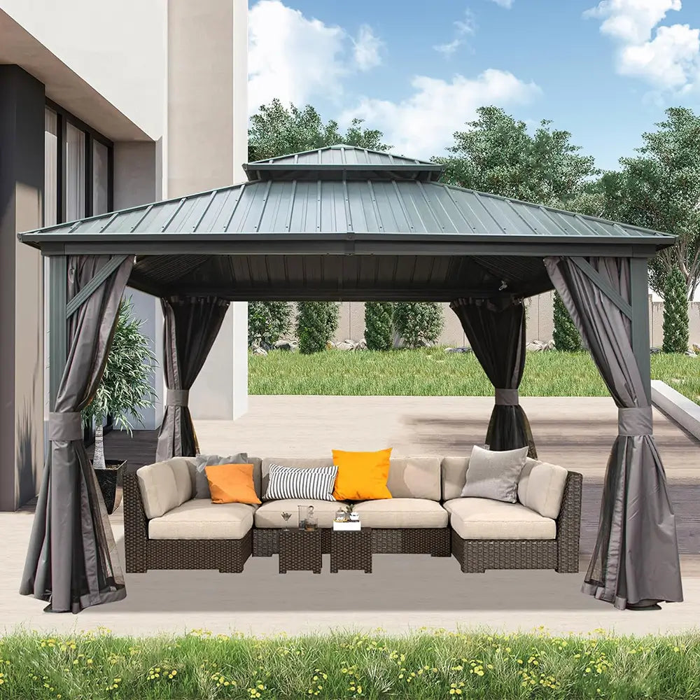 Domi Outdoor Living Hardtop Gazebo#size_12'x12'