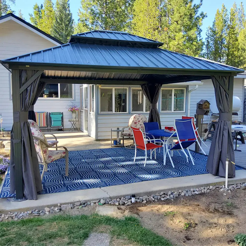 Domi Outdoor Living Hardtop Gazebo#size_12'x14'