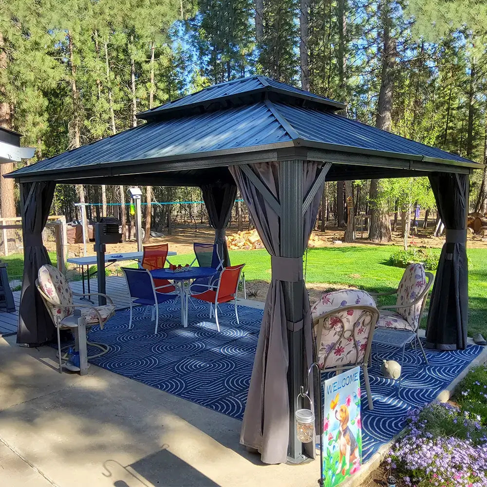 Domi Outdoor Living Hardtop Gazebo#size_12'x14'