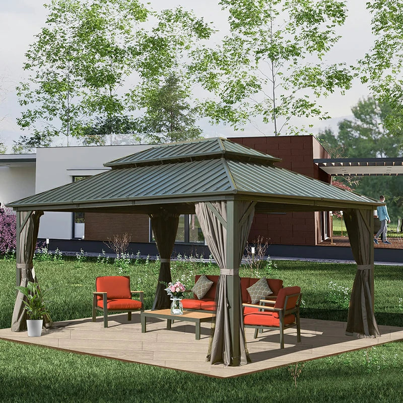 Domi Outdoor Living Hardtop Gazebo#size_12'x16'