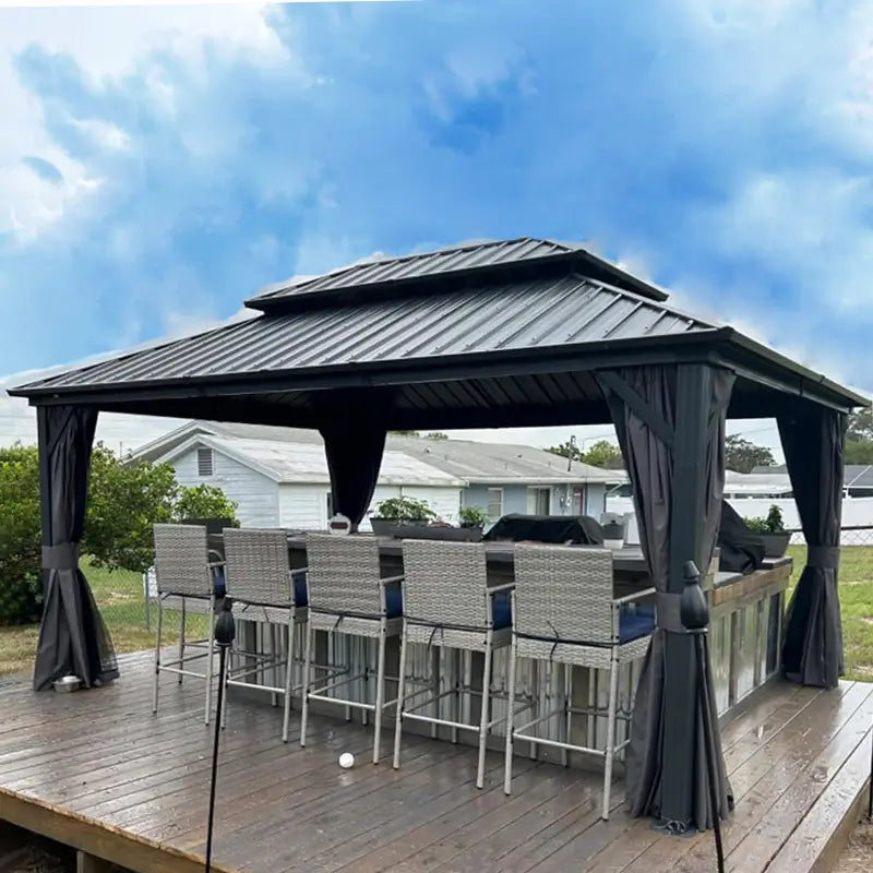 Domi Outdoor Living Hardtop Gazebo#size_12'x16'