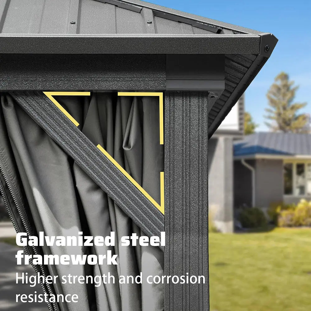 Domi Outdoor Living Hardtop Gazebo#size_12'x18'