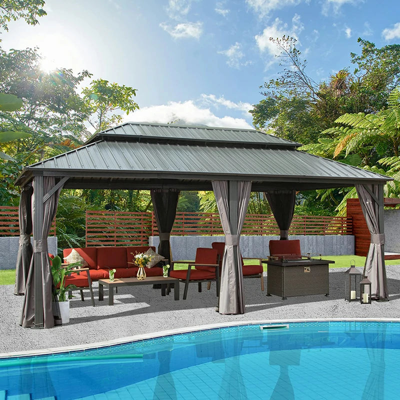 Domi Outdoor Living Hardtop Gazebo#size_12'x20'