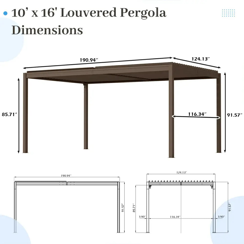 Metal Louvered Pergola