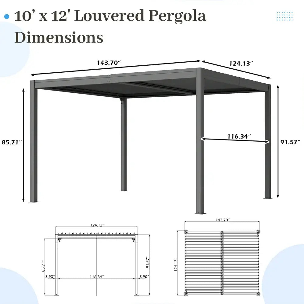 Metal Louvered Pergola