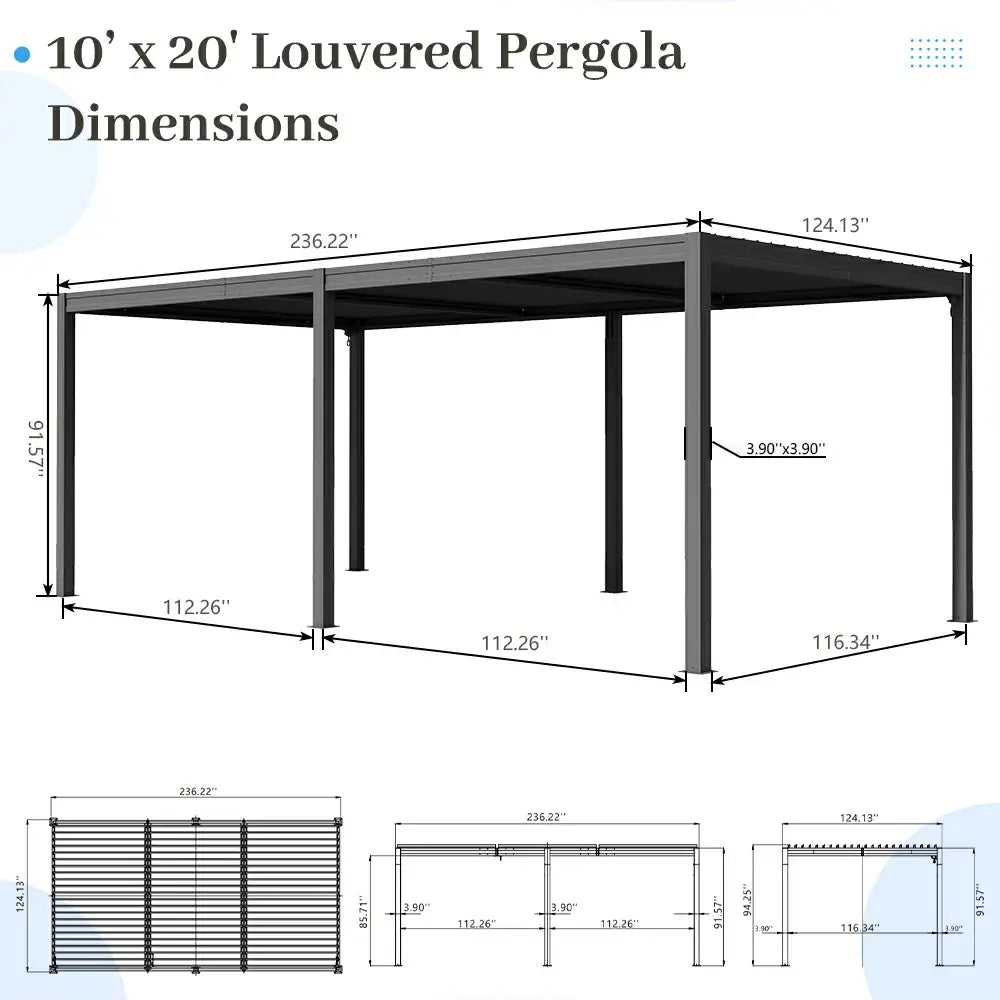 Metal Louvered Pergola