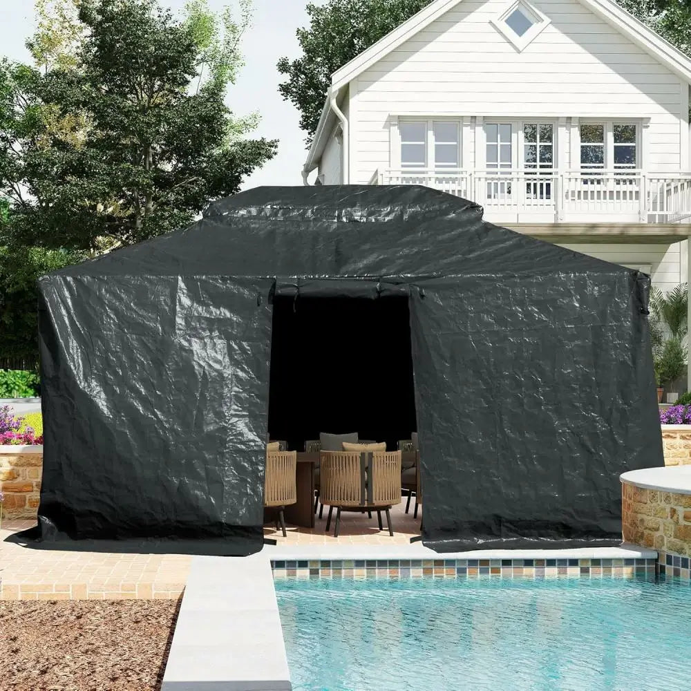 Gray Gazebo Cover#size_10' x 14'