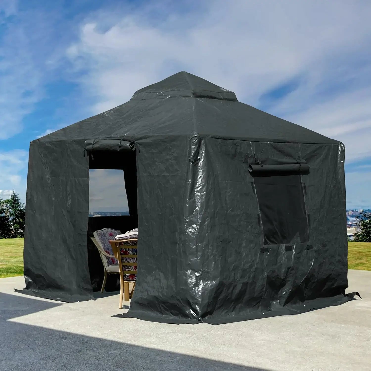 Gray Gazebo Cover#size_10' x 10'