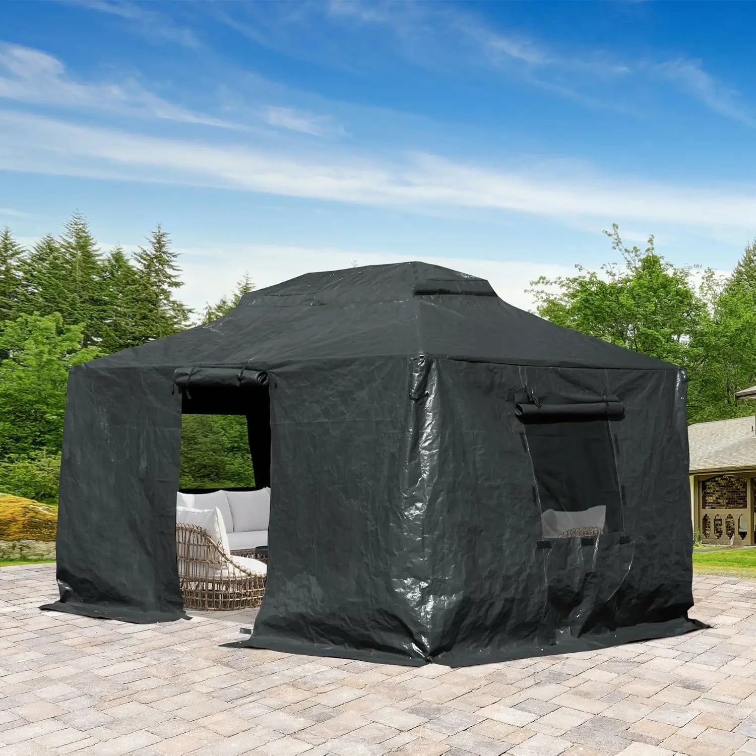 Gray Gazebo Cover#size_10' x 12'