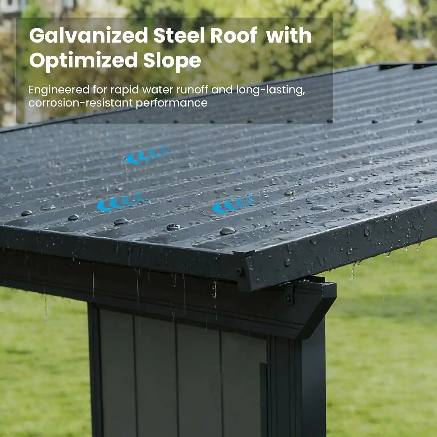9' x 10' Hardtop Grill Gazebo w/ Expansion Platform
