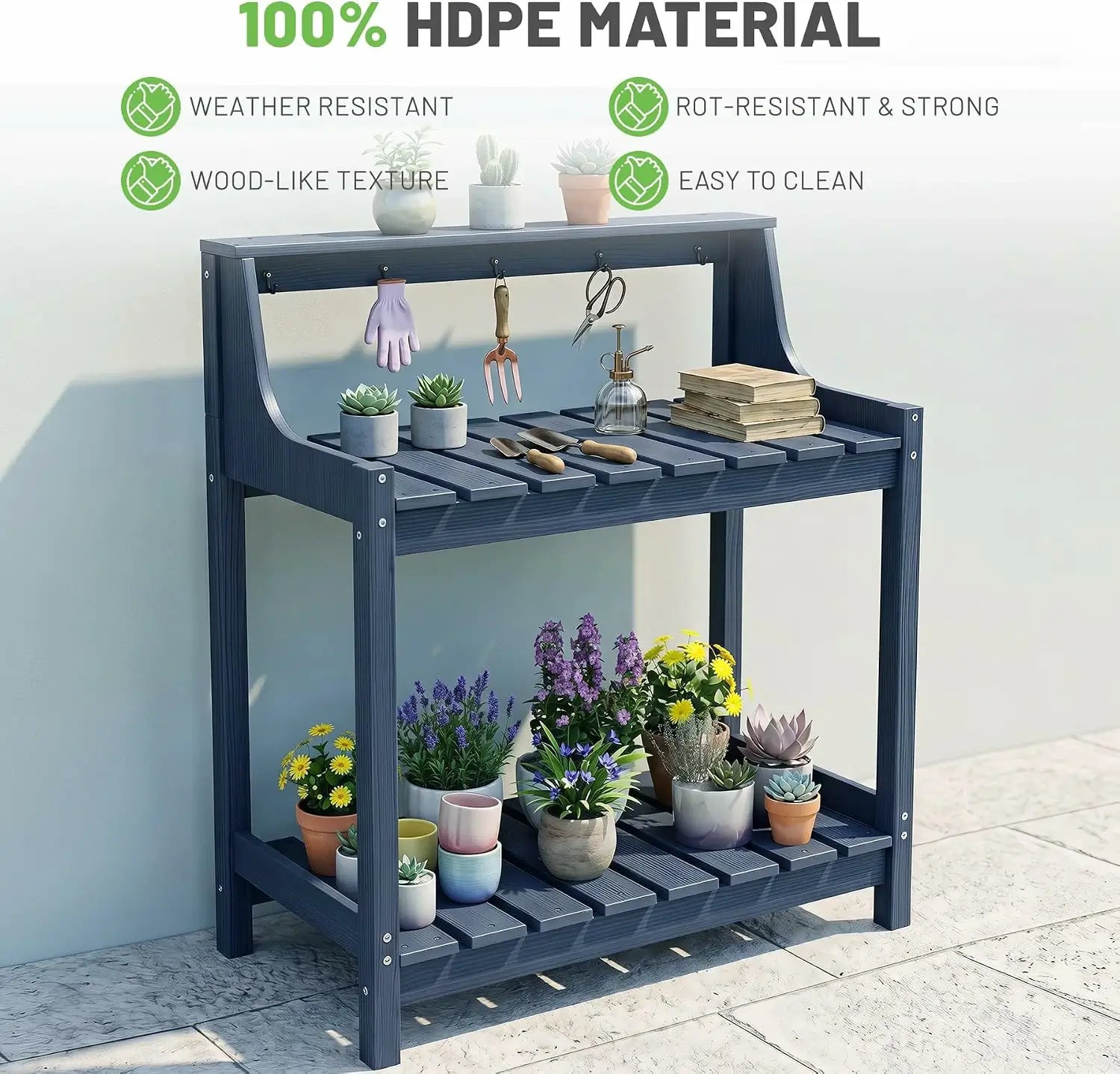 HDPE Outdoor Potting Bench Table