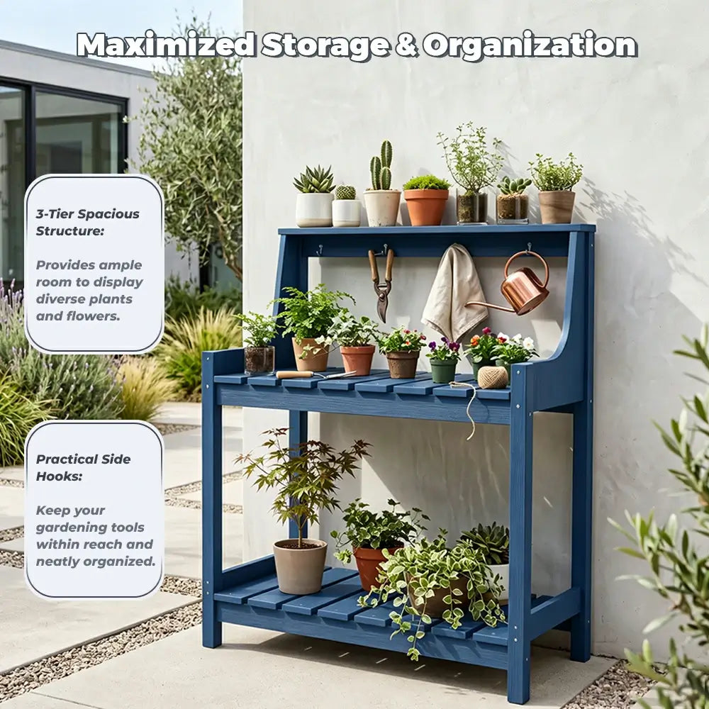 HDPE Outdoor Potting Bench Table