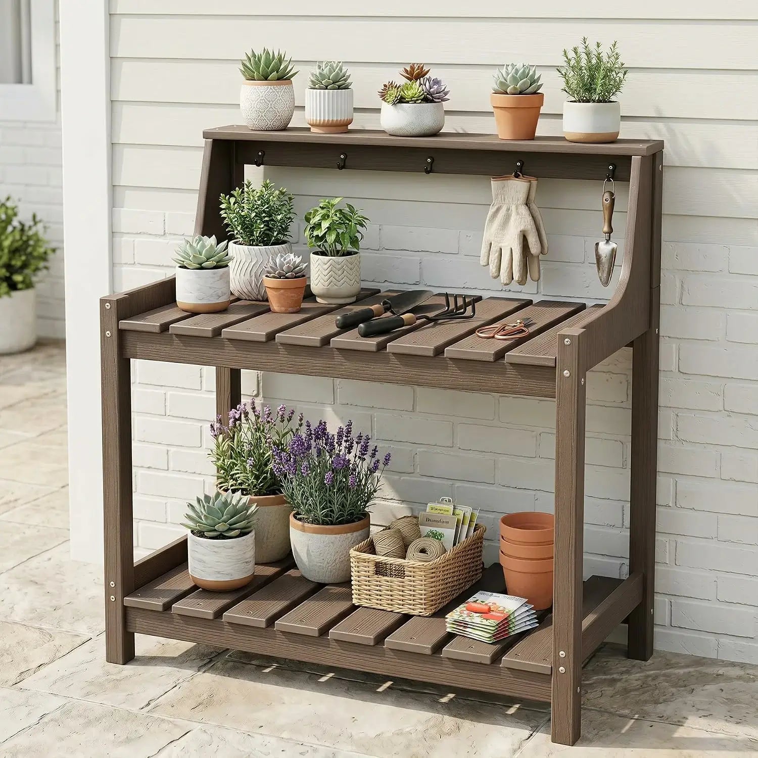 HDPE Outdoor Potting Bench Table