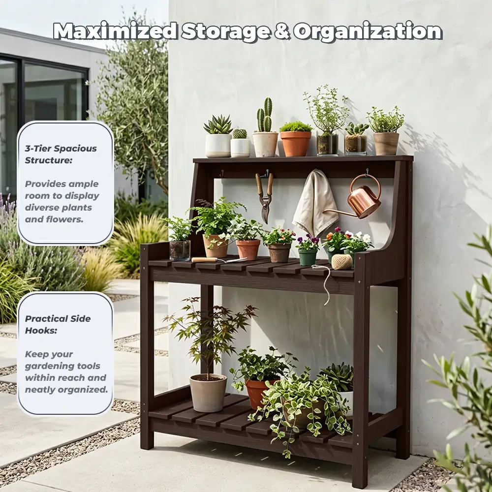 HDPE Outdoor Potting Bench Table