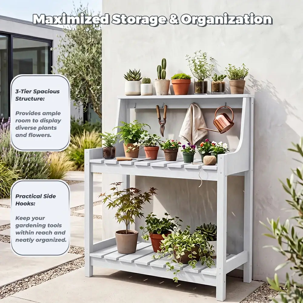 HDPE Outdoor Potting Bench Table