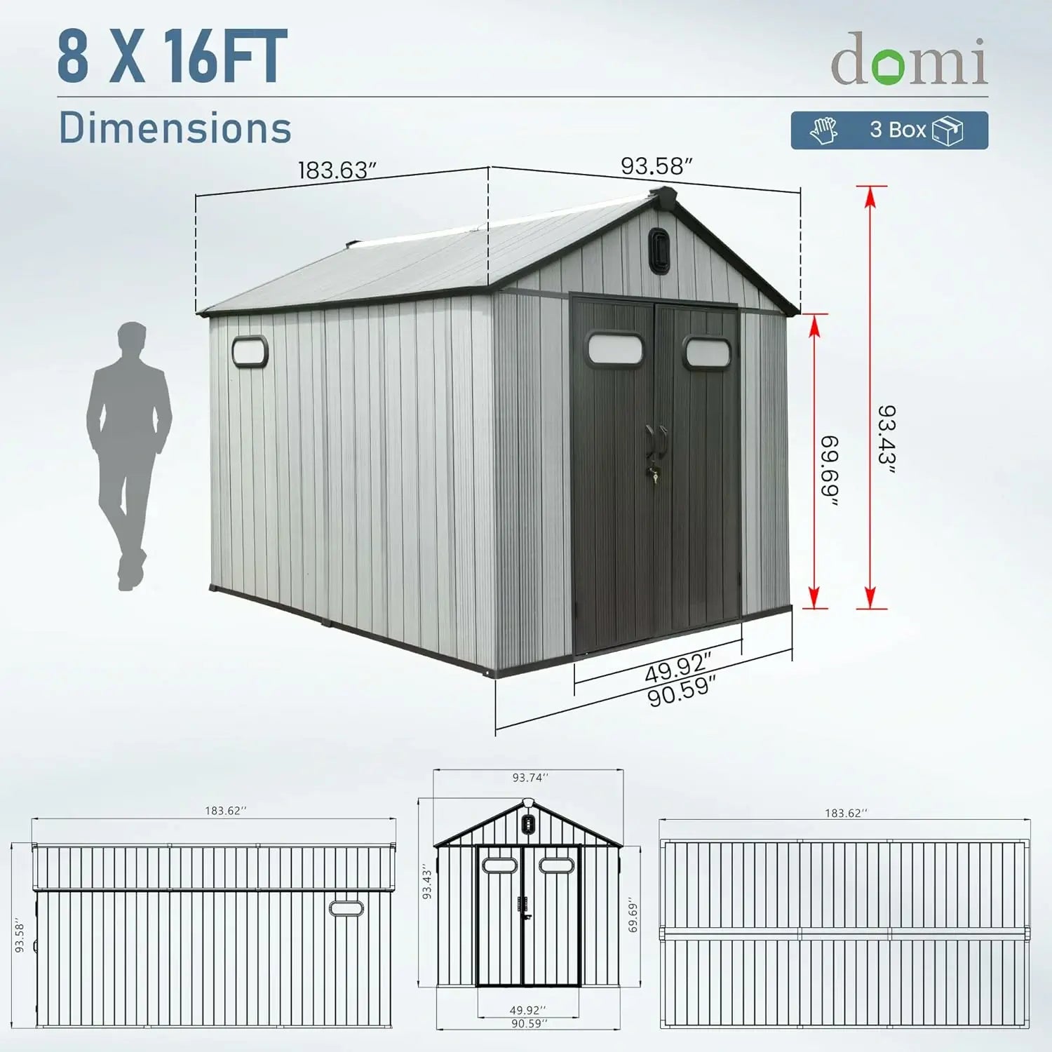 Resin Storage Shed Gable Roof
