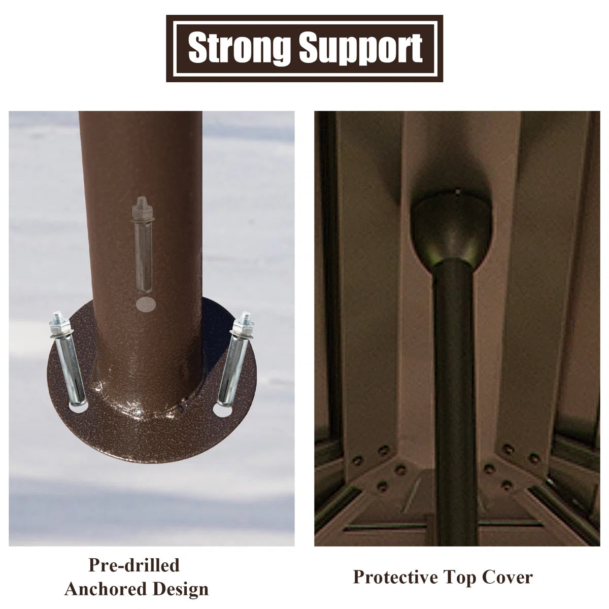 Universal Support Pole for Freestanding Gazebo