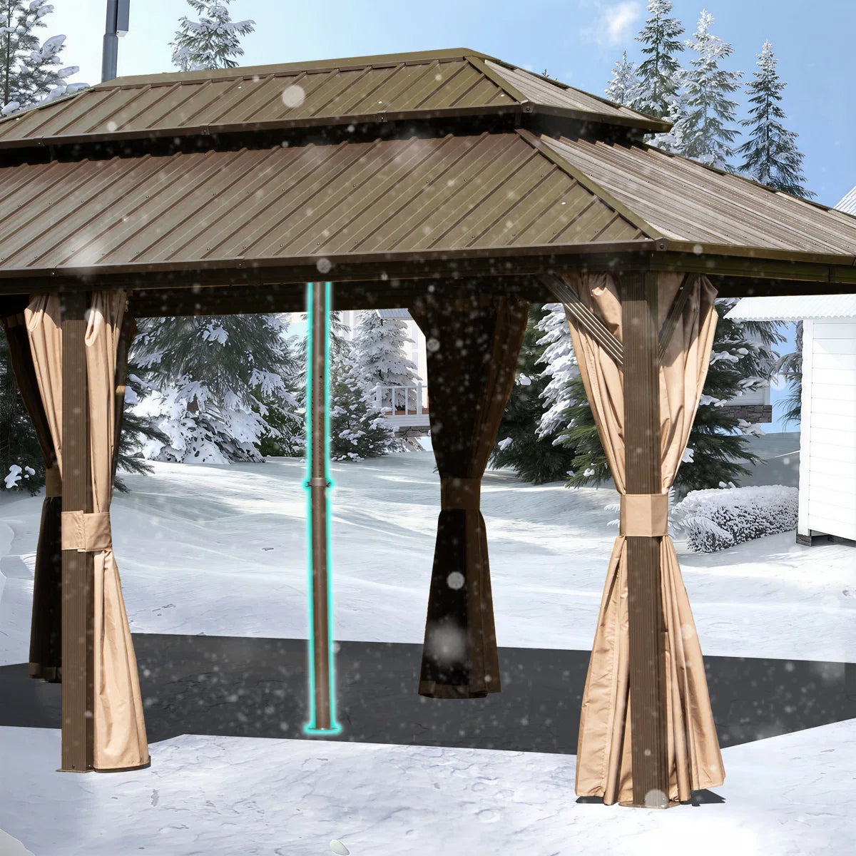 Universal Support Pole for Freestanding Gazebo