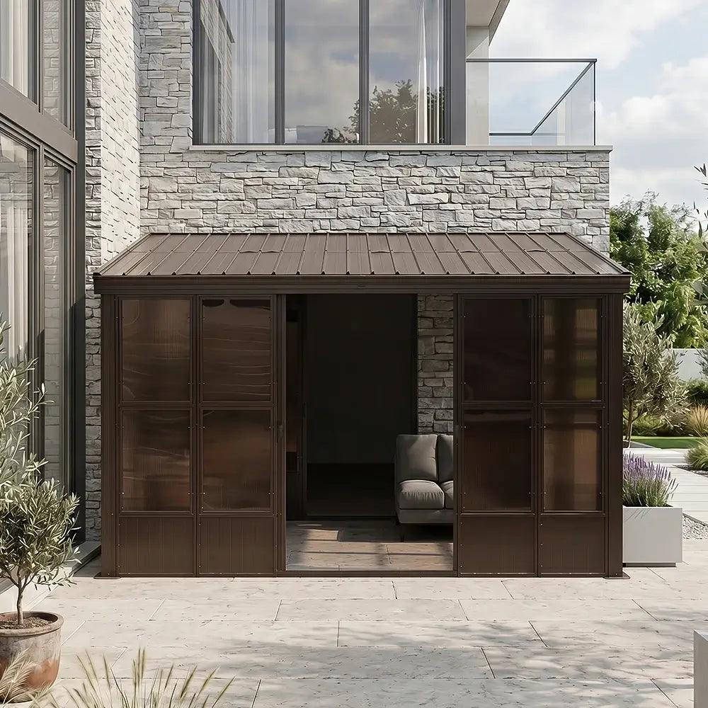 Wall Mounted Sunroom with side doors