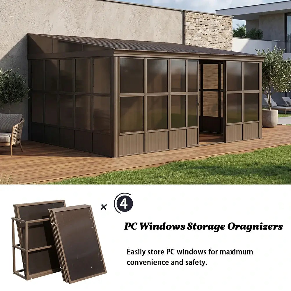 Domi wall mounted sunroom#size_12'x16'