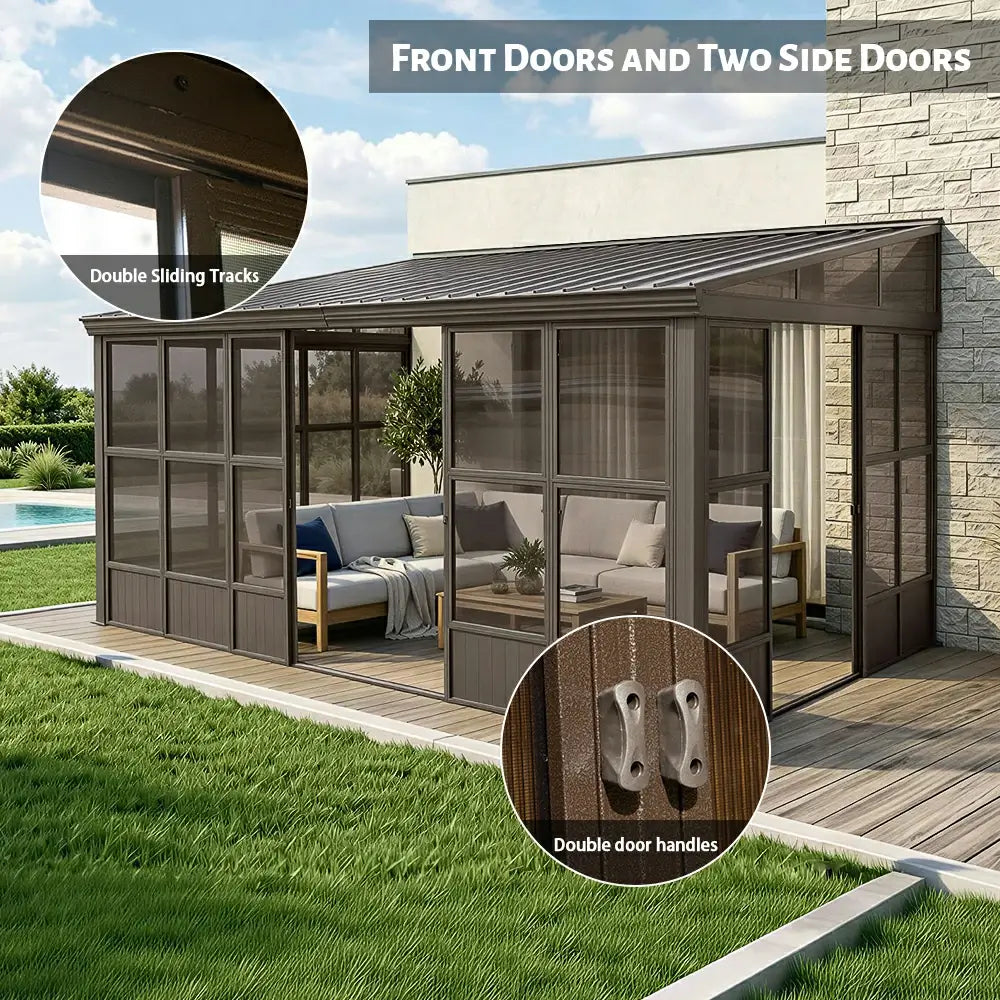 Domi wall mounted sunroom#size_12'x16'