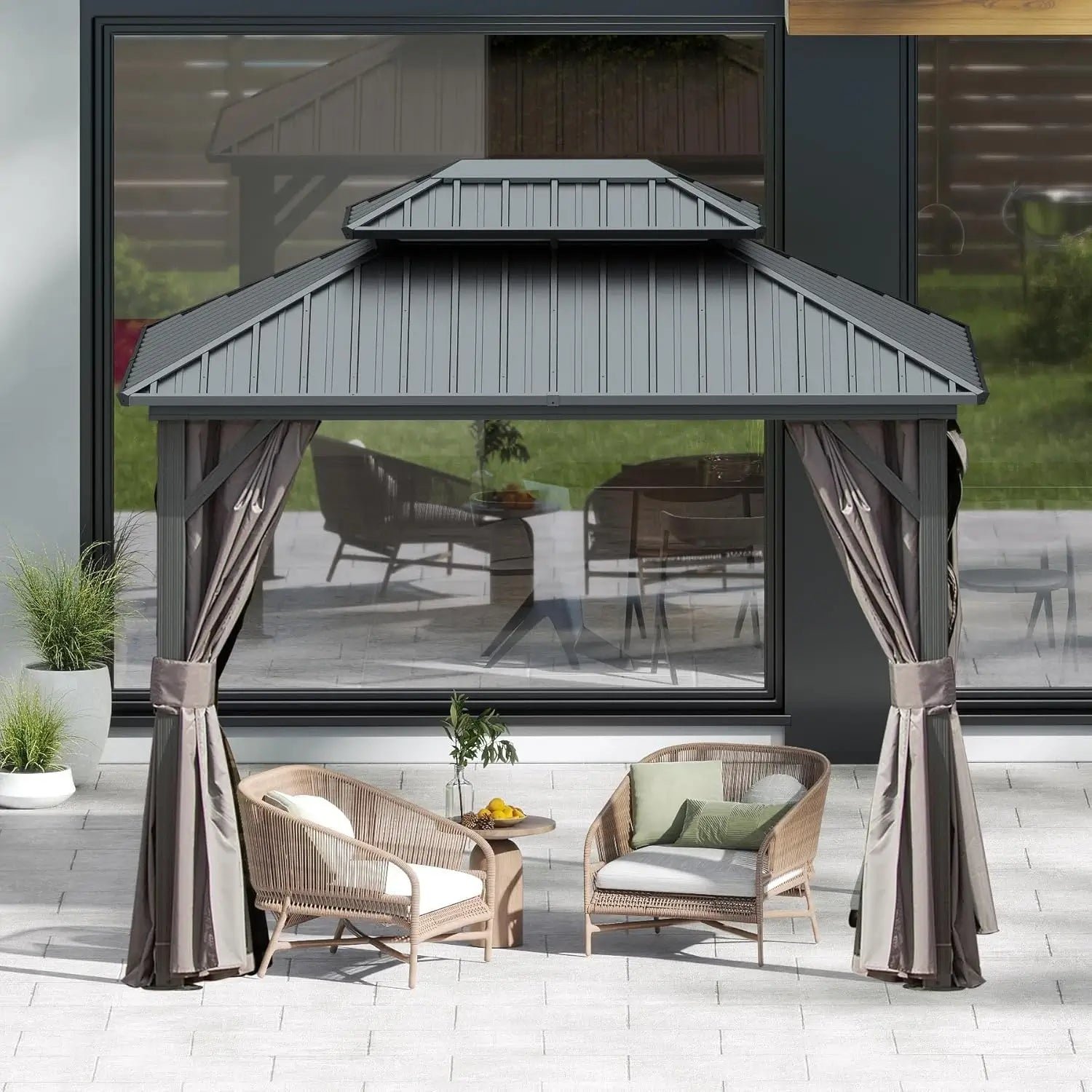 Domi Outdoor Living Hardtop Gazebo#size_8'x10'