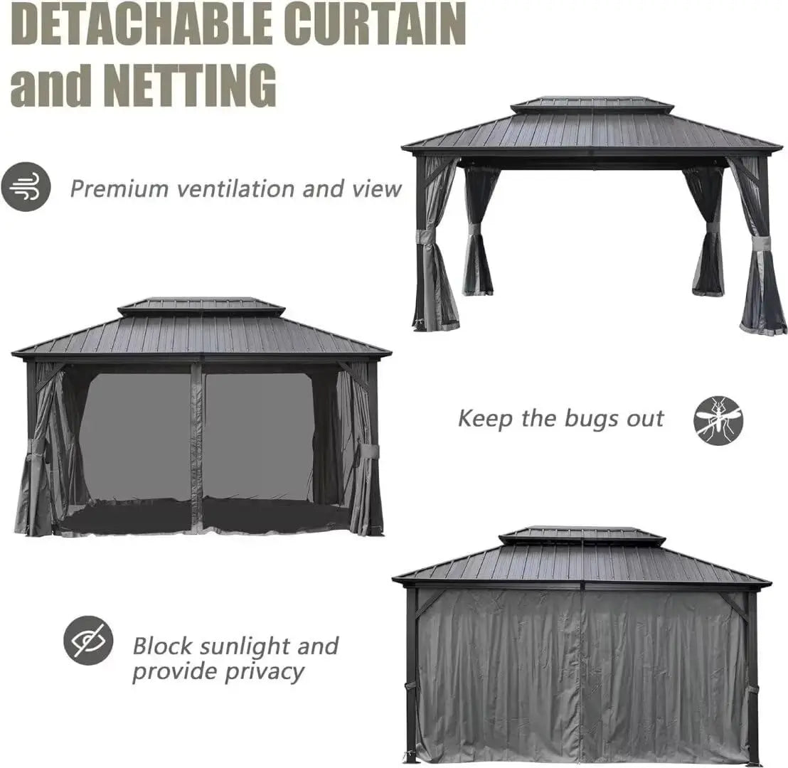 Domi Outdoor Living Hardtop Gazebo#size_8'x10'