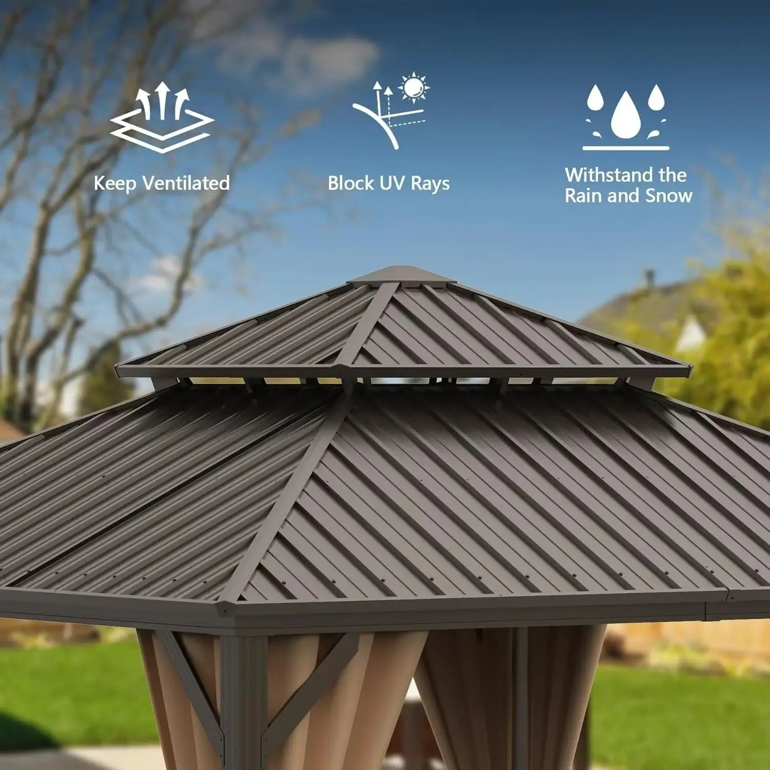 Domi Outdoor Living Hardtop Gazebo#size_8'x10'