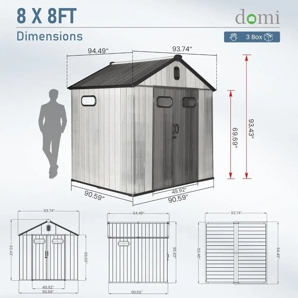 domi resin storage shed#size_8' x 8'