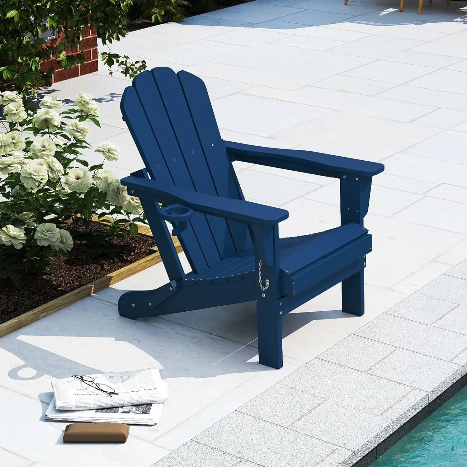 Domi Outdoor Living Adirondack Chairs#color_Dark Blue