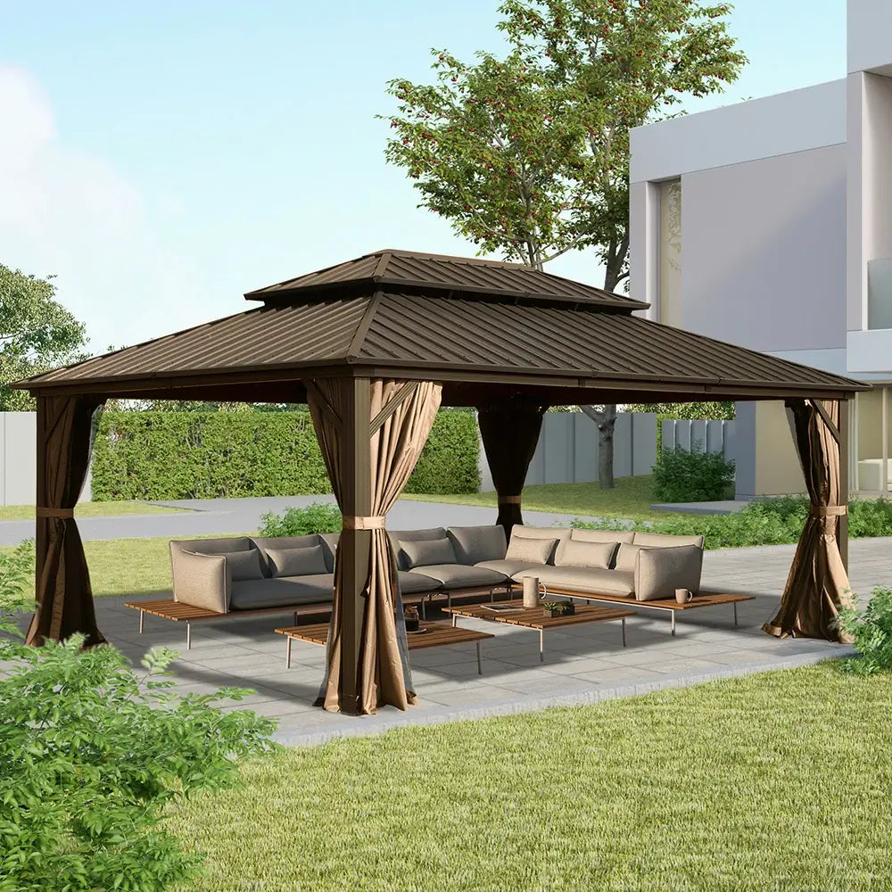 Domi Outdoor Living Hardtop Gazebo#size_12'x16'