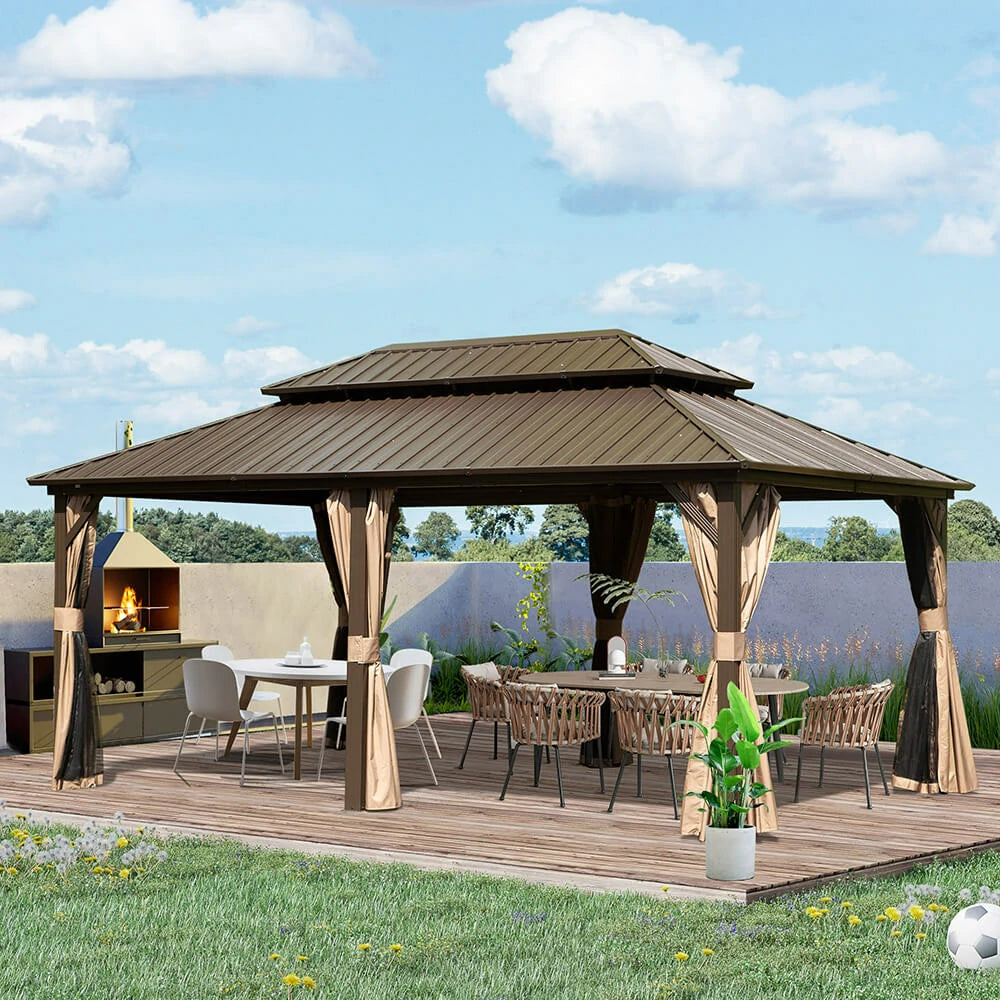 Domi Outdoor Living Hardtop Gazebo#size_12'x18'
