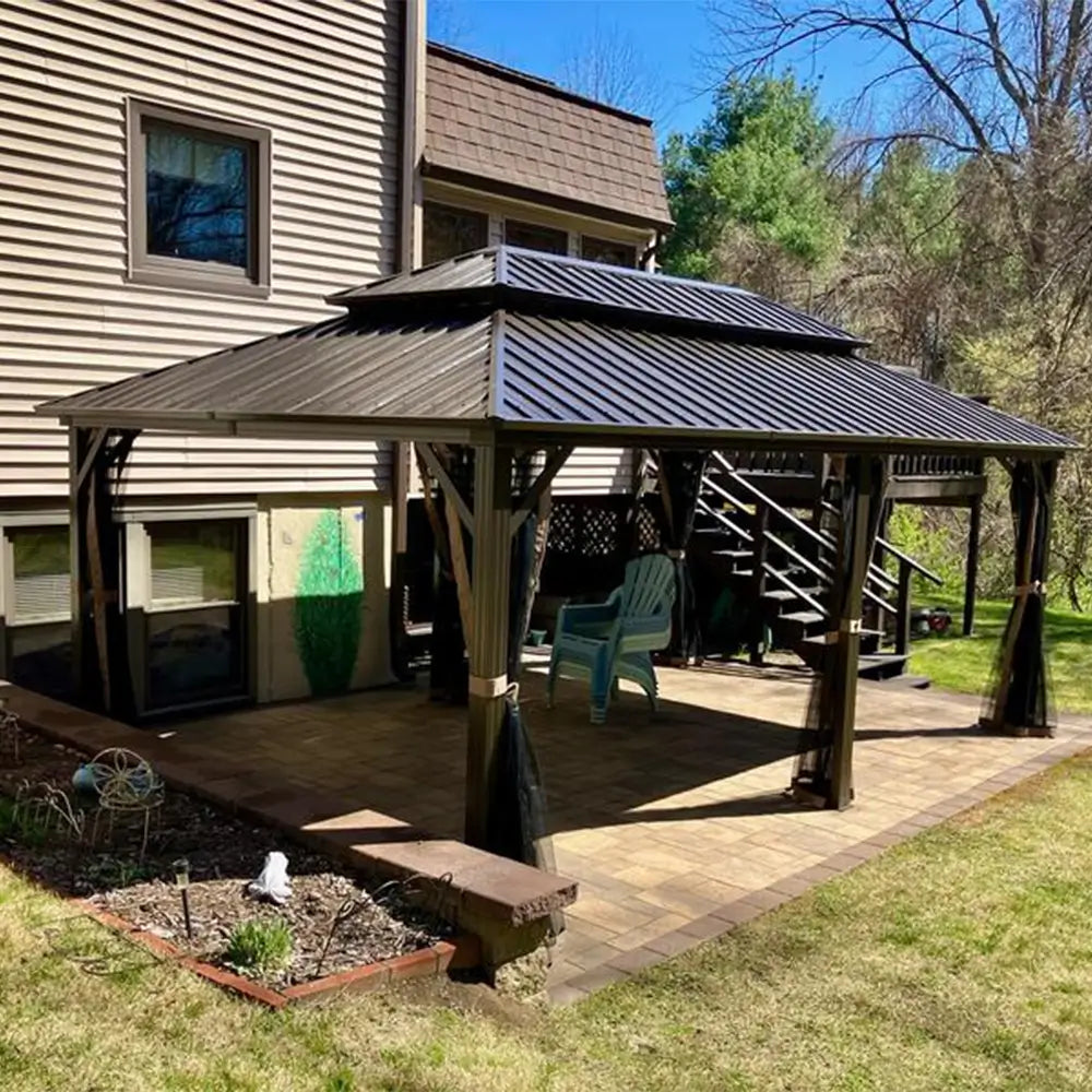 Domi Outdoor Living Hardtop Gazebo#size_12'x20'