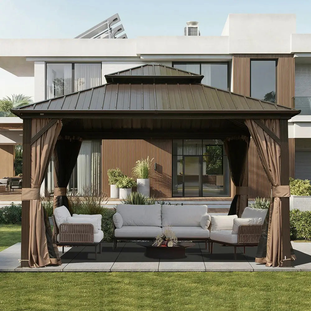 Domi Outdoor Living Hardtop Gazebo#size_12'x12'