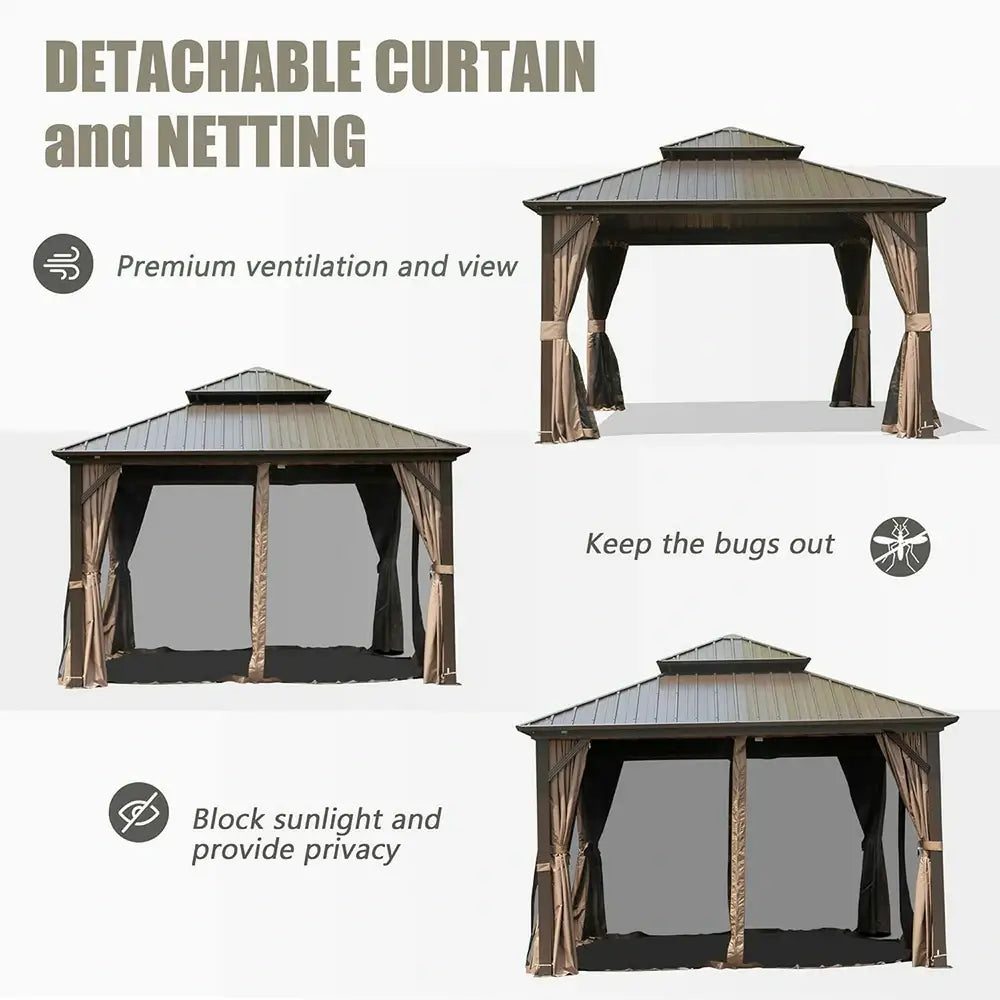 Domi Outdoor Living Hardtop Gazebo#size_12'x12'