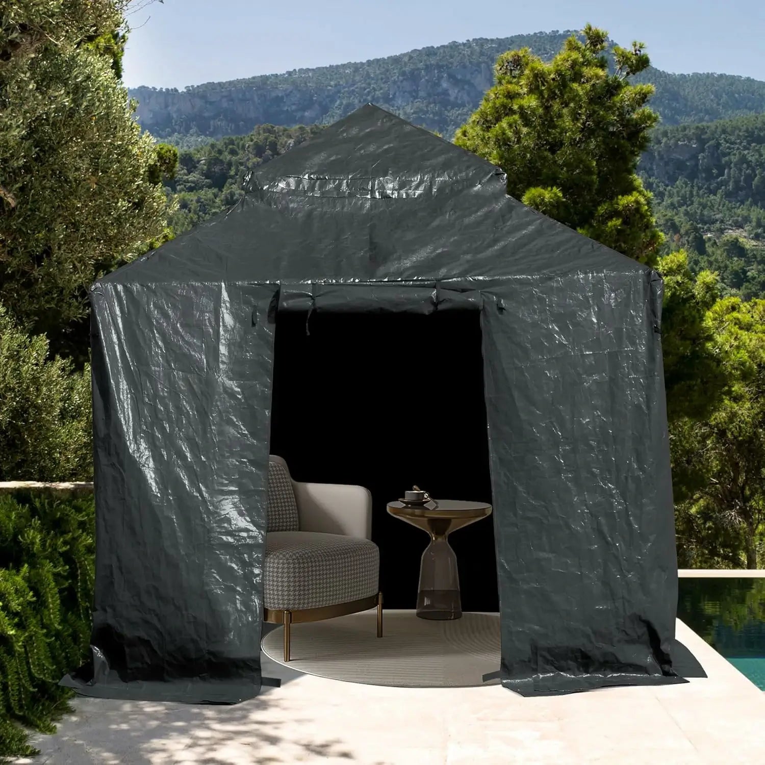 Gray Gazebo Cover#size_8' x 8'