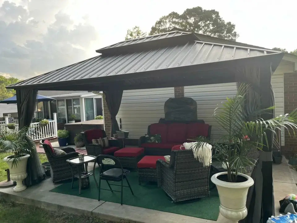 Domi Outdoor Living Hardtop Gazebo#size_12'x16'